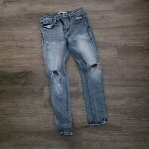 KanCan Women's Distressed Blue Skinny Jeans